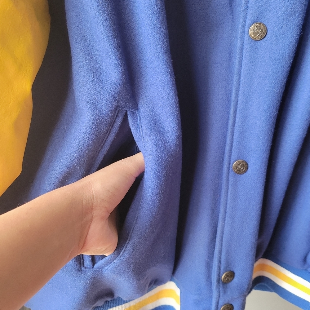 Vintage Steve & Barry’s Navy University Jacket Mens Exrta Large XL Lettermans - Picture 7 of 16